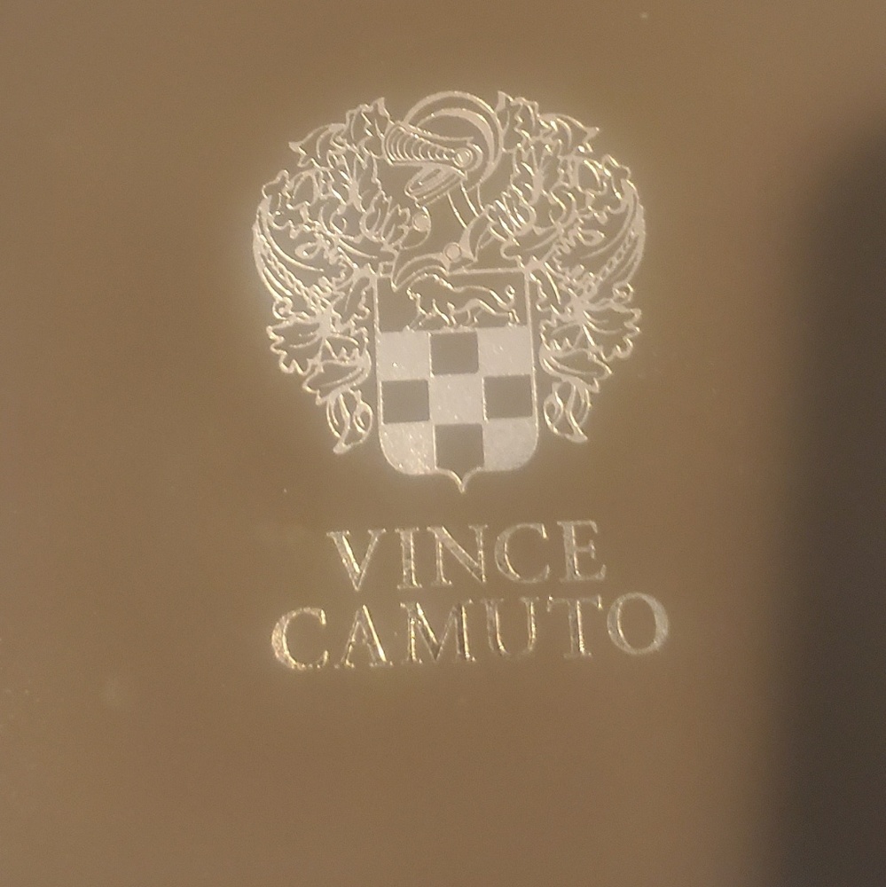 Vince camuto leather and gold watch
